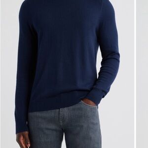 Nordstrom Men's Blue Crewneck Sweater NWT S M Cotton Cashmere